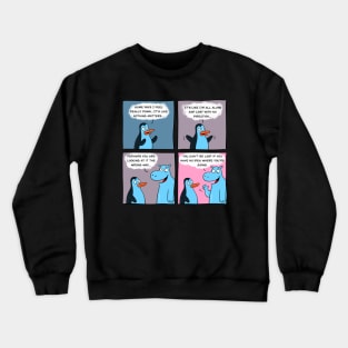 "You Can't Be Lost If You You Have No Idea Where You're Going" for Zoo Pals of the Ugly Zoo Comic Strip Crewneck Sweatshirt